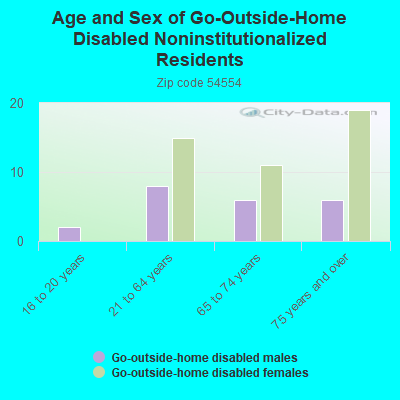 Age and Sex of Go-Outside-Home Disabled Noninstitutionalized Residents