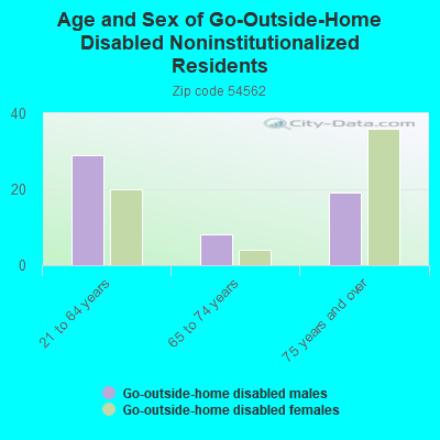 Age and Sex of Go-Outside-Home Disabled Noninstitutionalized Residents