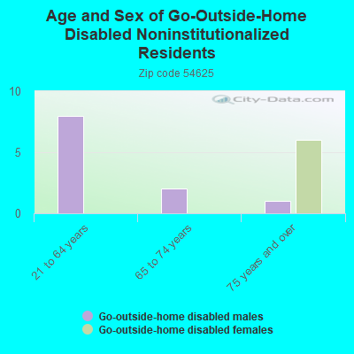 Age and Sex of Go-Outside-Home Disabled Noninstitutionalized Residents