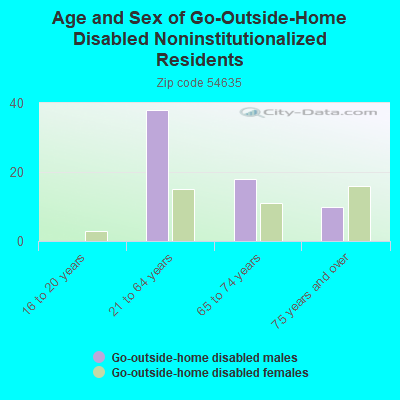 Age and Sex of Go-Outside-Home Disabled Noninstitutionalized Residents