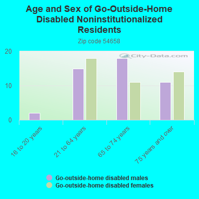 Age and Sex of Go-Outside-Home Disabled Noninstitutionalized Residents