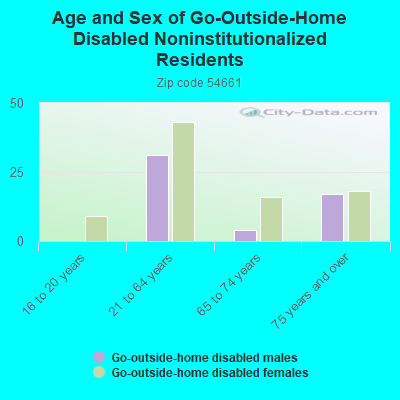 Age and Sex of Go-Outside-Home Disabled Noninstitutionalized Residents