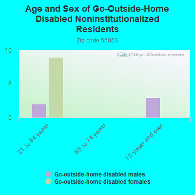 Age and Sex of Go-Outside-Home Disabled Noninstitutionalized Residents