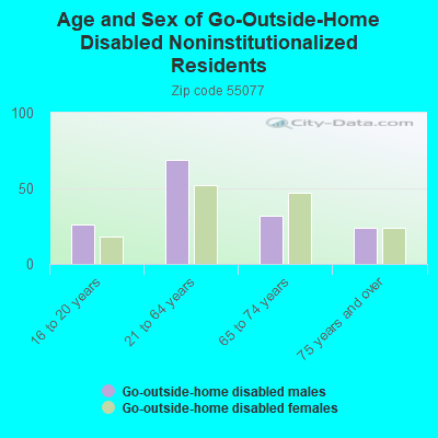 Age and Sex of Go-Outside-Home Disabled Noninstitutionalized Residents