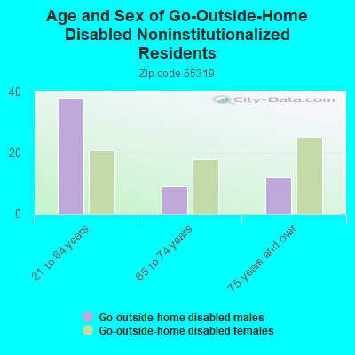 Age and Sex of Go-Outside-Home Disabled Noninstitutionalized Residents