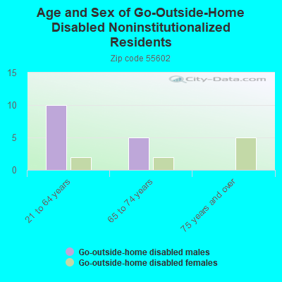 Age and Sex of Go-Outside-Home Disabled Noninstitutionalized Residents