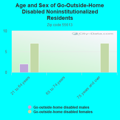 Age and Sex of Go-Outside-Home Disabled Noninstitutionalized Residents