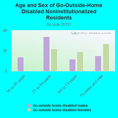 Age and Sex of Go-Outside-Home Disabled Noninstitutionalized Residents