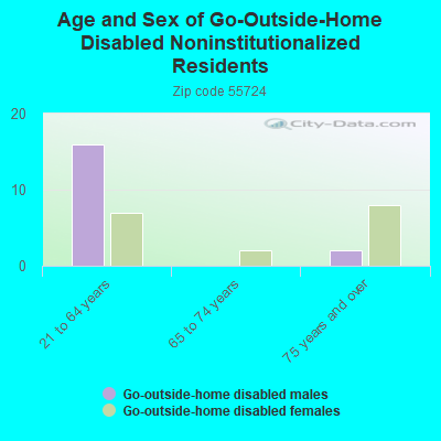 Age and Sex of Go-Outside-Home Disabled Noninstitutionalized Residents