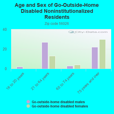 Age and Sex of Go-Outside-Home Disabled Noninstitutionalized Residents