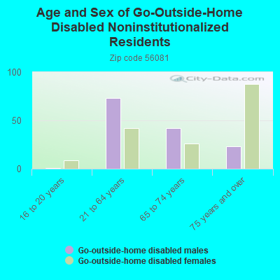 Age and Sex of Go-Outside-Home Disabled Noninstitutionalized Residents