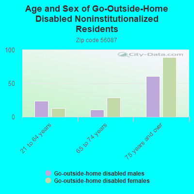 Age and Sex of Go-Outside-Home Disabled Noninstitutionalized Residents