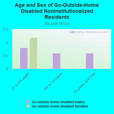 Age and Sex of Go-Outside-Home Disabled Noninstitutionalized Residents