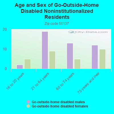 Age and Sex of Go-Outside-Home Disabled Noninstitutionalized Residents