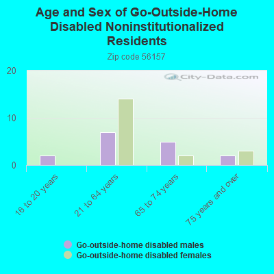 Age and Sex of Go-Outside-Home Disabled Noninstitutionalized Residents