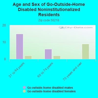 Age and Sex of Go-Outside-Home Disabled Noninstitutionalized Residents