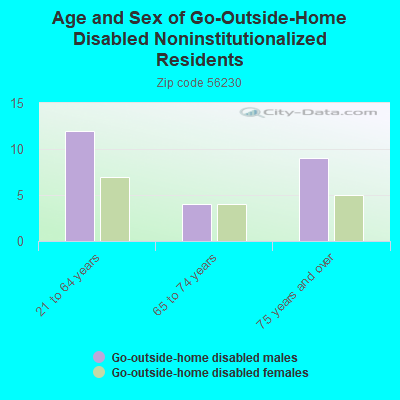 Age and Sex of Go-Outside-Home Disabled Noninstitutionalized Residents