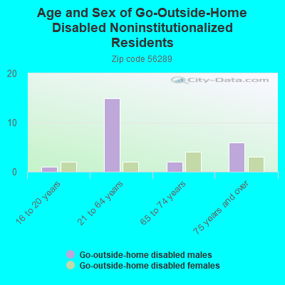 Age and Sex of Go-Outside-Home Disabled Noninstitutionalized Residents