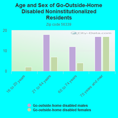 Age and Sex of Go-Outside-Home Disabled Noninstitutionalized Residents