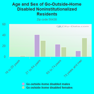 Age and Sex of Go-Outside-Home Disabled Noninstitutionalized Residents