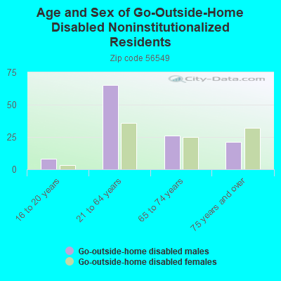 Age and Sex of Go-Outside-Home Disabled Noninstitutionalized Residents