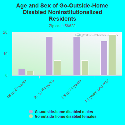 Age and Sex of Go-Outside-Home Disabled Noninstitutionalized Residents