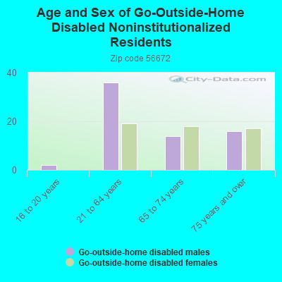 Age and Sex of Go-Outside-Home Disabled Noninstitutionalized Residents