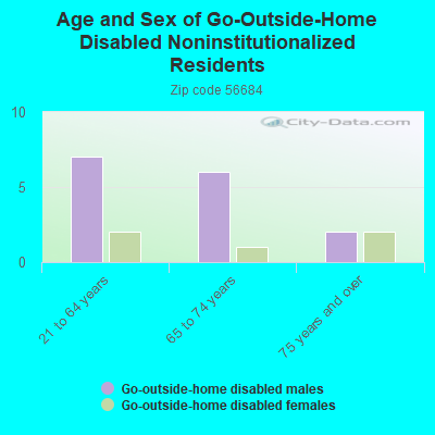 Age and Sex of Go-Outside-Home Disabled Noninstitutionalized Residents