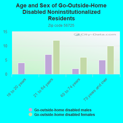 Age and Sex of Go-Outside-Home Disabled Noninstitutionalized Residents