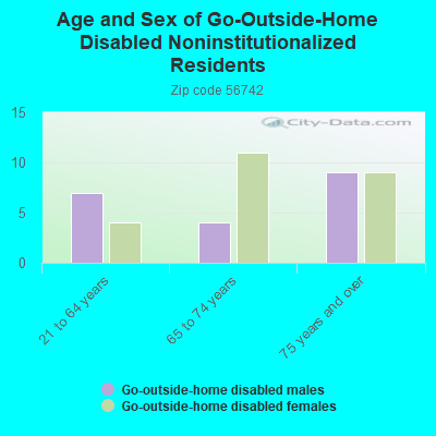 Age and Sex of Go-Outside-Home Disabled Noninstitutionalized Residents