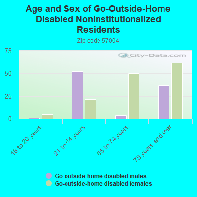 Age and Sex of Go-Outside-Home Disabled Noninstitutionalized Residents