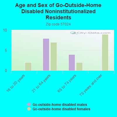 Age and Sex of Go-Outside-Home Disabled Noninstitutionalized Residents