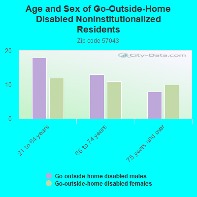 Age and Sex of Go-Outside-Home Disabled Noninstitutionalized Residents