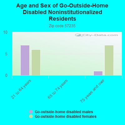 Age and Sex of Go-Outside-Home Disabled Noninstitutionalized Residents