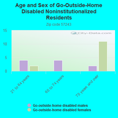 Age and Sex of Go-Outside-Home Disabled Noninstitutionalized Residents