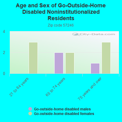 Age and Sex of Go-Outside-Home Disabled Noninstitutionalized Residents