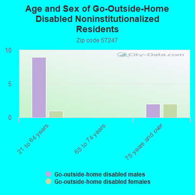 Age and Sex of Go-Outside-Home Disabled Noninstitutionalized Residents