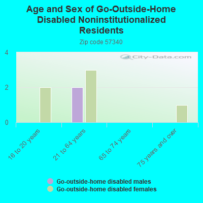 Age and Sex of Go-Outside-Home Disabled Noninstitutionalized Residents