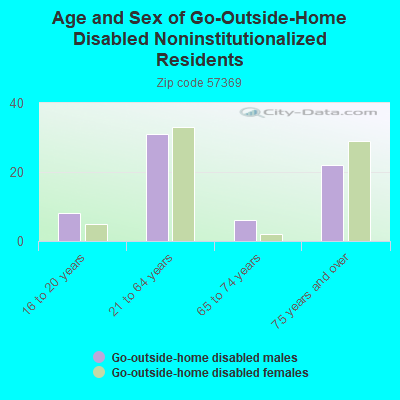 Age and Sex of Go-Outside-Home Disabled Noninstitutionalized Residents