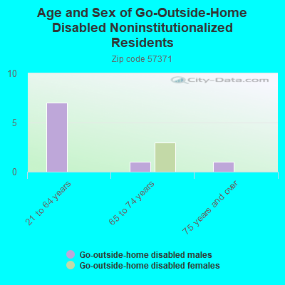 Age and Sex of Go-Outside-Home Disabled Noninstitutionalized Residents