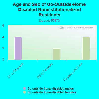 Age and Sex of Go-Outside-Home Disabled Noninstitutionalized Residents