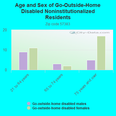 Age and Sex of Go-Outside-Home Disabled Noninstitutionalized Residents