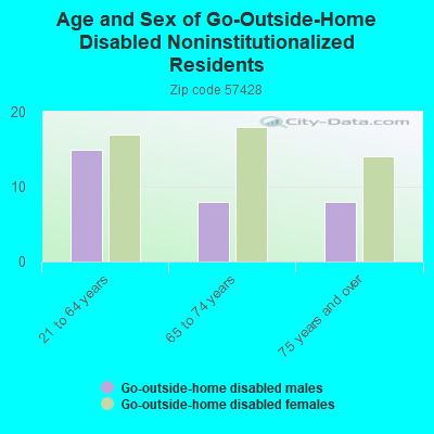 Age and Sex of Go-Outside-Home Disabled Noninstitutionalized Residents