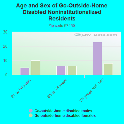 Age and Sex of Go-Outside-Home Disabled Noninstitutionalized Residents