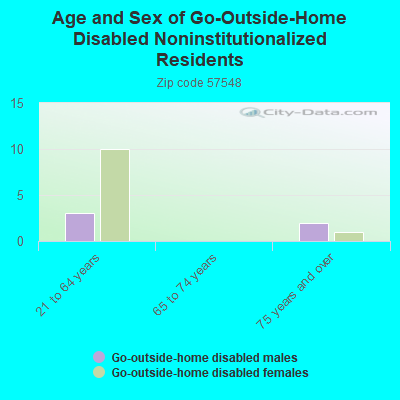 Age and Sex of Go-Outside-Home Disabled Noninstitutionalized Residents