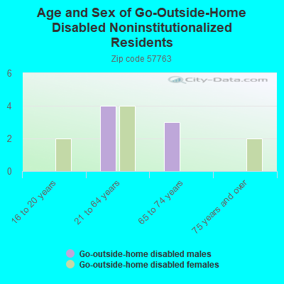 Age and Sex of Go-Outside-Home Disabled Noninstitutionalized Residents