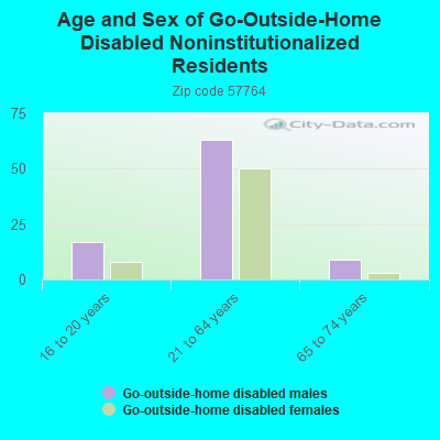 Age and Sex of Go-Outside-Home Disabled Noninstitutionalized Residents