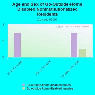 Age and Sex of Go-Outside-Home Disabled Noninstitutionalized Residents