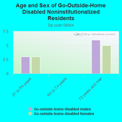 Age and Sex of Go-Outside-Home Disabled Noninstitutionalized Residents