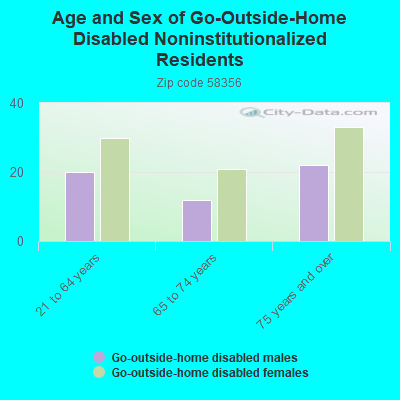 Age and Sex of Go-Outside-Home Disabled Noninstitutionalized Residents